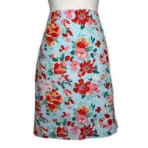 J Crew Factory Mint Floral Pencil Skirt Women’s 10